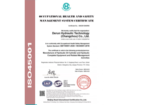 職業(yè)健康安全管理體系認證證書